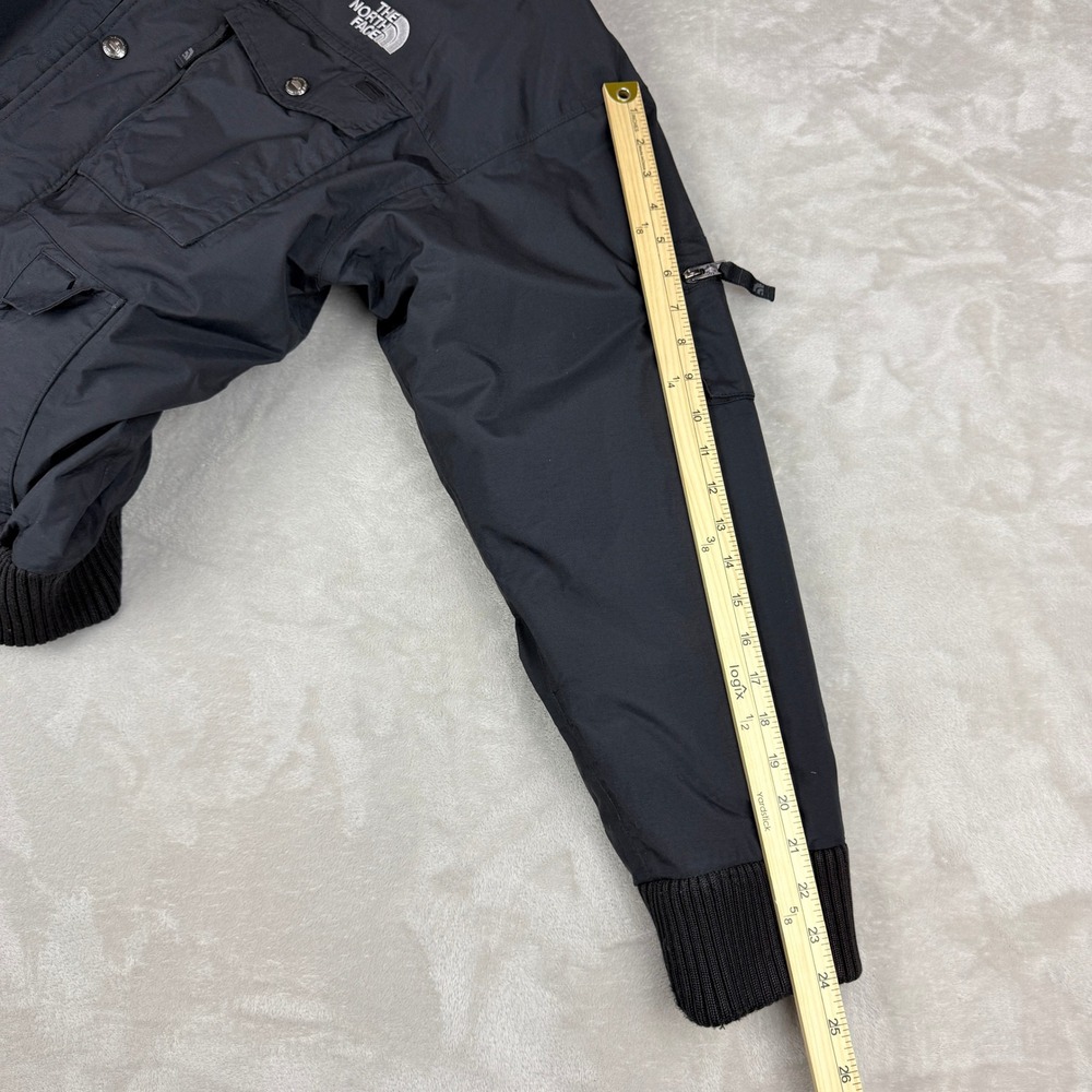 The North Face HyVent Bomber Jacket Mens Medium Black Goose Down Hooded Puffer - Picture 14 of 15